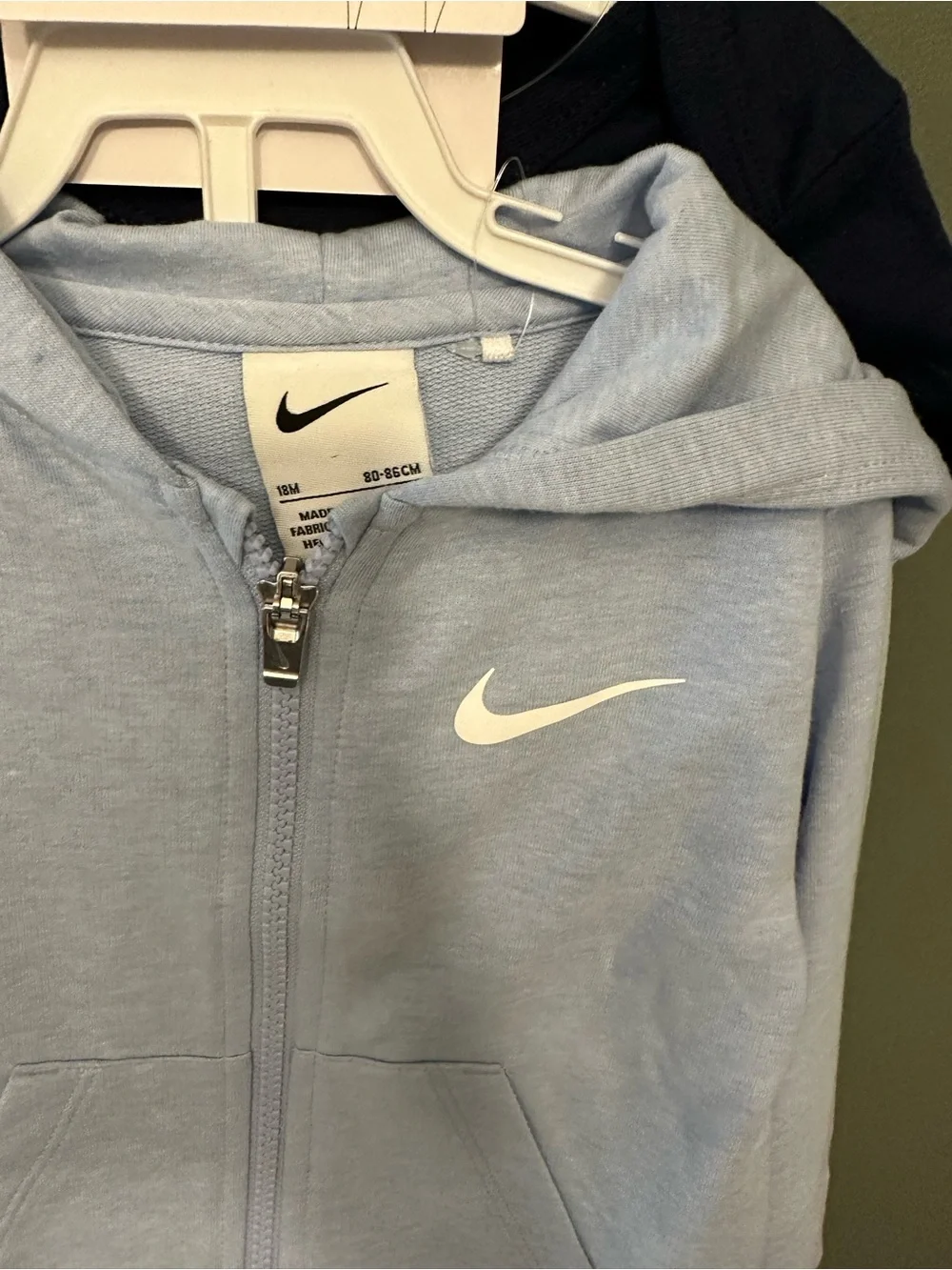 Nike Light Blue Kids Hoodie & Jogger Set with Navy Tee
